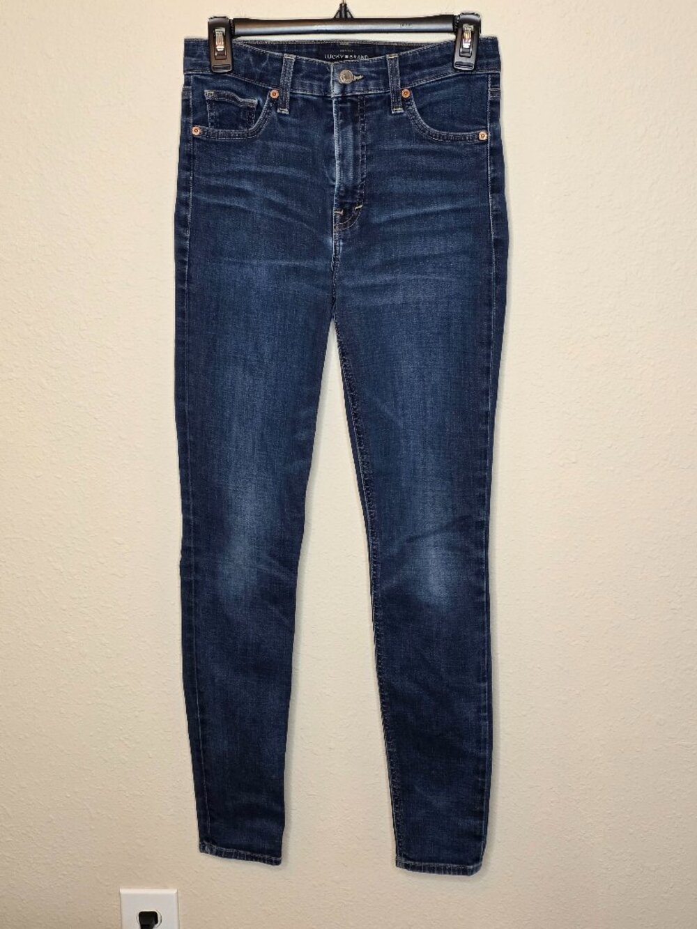 Lucky Brand Bridgette Skinny Dark Denim Jeans, Size 2/26 Regular